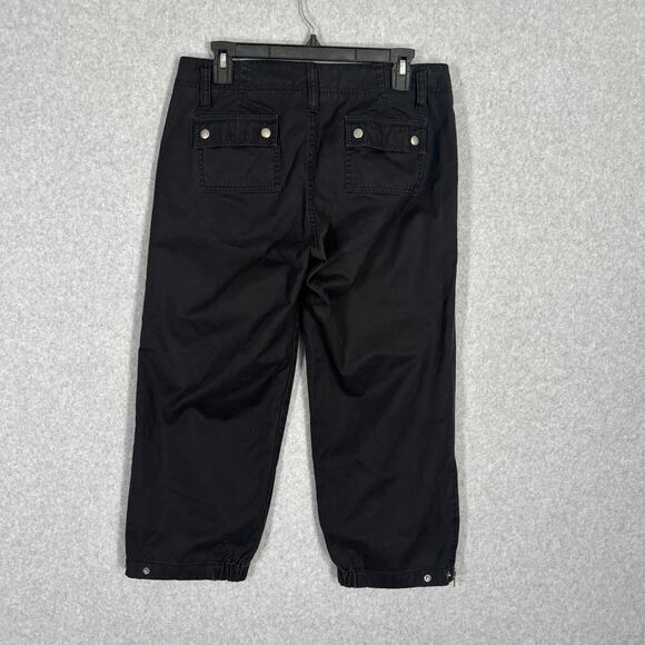 Y2K Gap Cargo Capri Pants 6 Ankle Zipper Snaps Utility Cotton 90s Hiking GORP - Picture 9 of 14